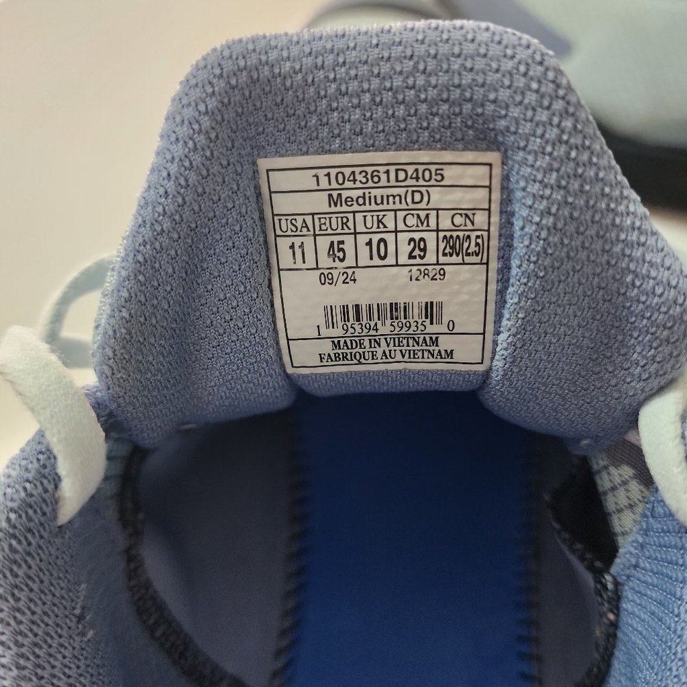 Brooks Men Ghost 16 Running Shoes Blue Gray Athletic Sneakers Mesh Comfort  11 - Picture 6 of 9